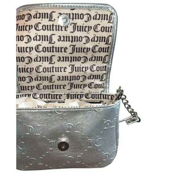 NEW Juicy Couture Silver Only You N Me 2 in 1 Bag - Picture 5 of 6